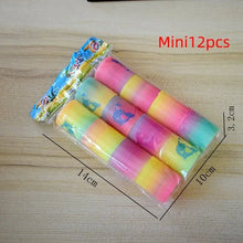 12/24pcs Rainbow Magic Springs Circle Toys Gradient Color Fingertip