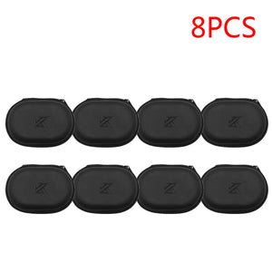 1-20PCS KZ Earphones Oval Storage Bag Wired Headphones PU Zipper