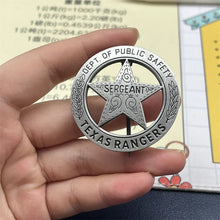 TEXAS Rangers Medal Company A Badge Round With Star Mexican Peso American Rangers Old West Civil War Lawman Confederate Pins