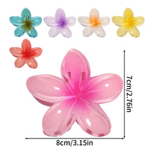 8cm Boho Gradient Large Flower Acrylic Hair Clip for Women Sweet Hair