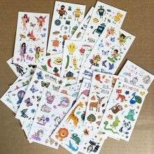 30pcs Temporary Tattoos for Children Unicorn Mermaid Car Fruit Cartoon
