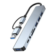 8 in 2 USB  Type C HUB Docking Station with 3.5mm Audio Jack Adapter