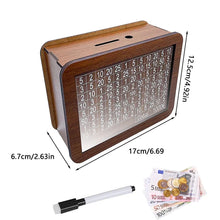 Money Box Wooden Piggy Bank Money Container for Cash Saving Treasure