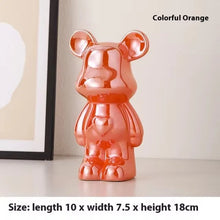 Ceramic Cartoon Teddy Bear Figurine Love Bear Ornament Living Room