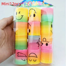 12/24pcs Rainbow Magic Springs Circle Toys Gradient Color Fingertip