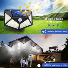 100LED Solar Wall Lamp Outdoor Lampwaterproof Motion Sensor Solar