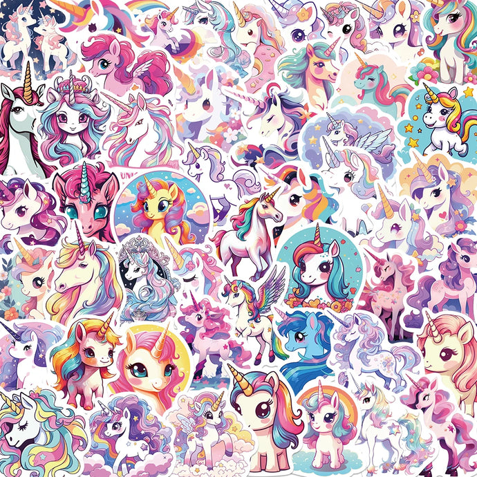 50PCS Graffiti Cute Unicorn Cartoon Stickers DIY Car Bike Travel