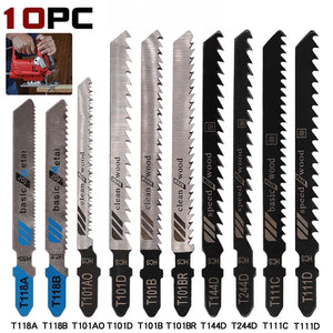 10Pcs  Metal Fine Tooth Scroll Saw Blades for Aluminum Woodworking -