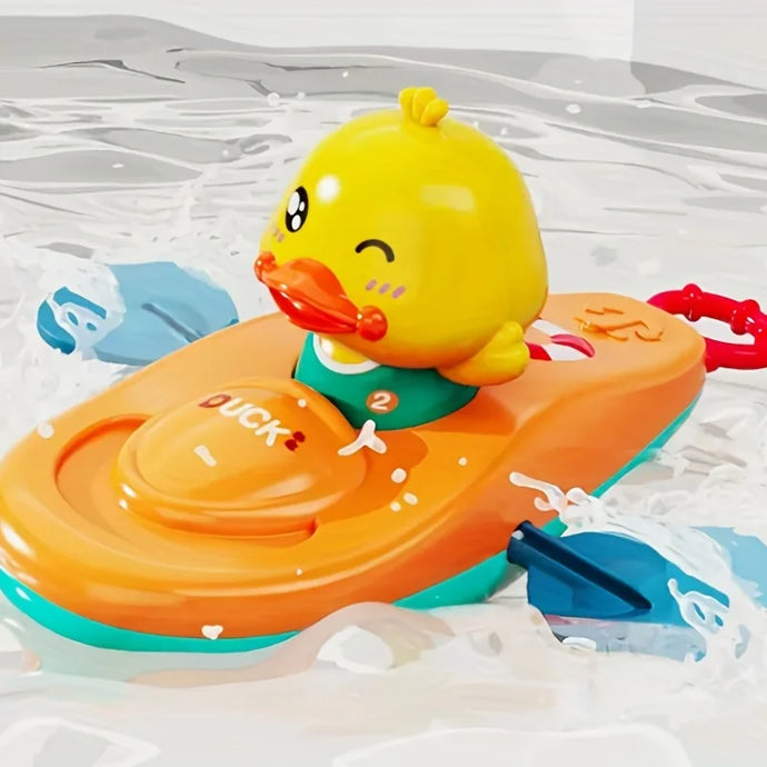 1 Pc Little Yellow Duck Kayak Toy Swimming Pool Bathroom Toy 1 Pc