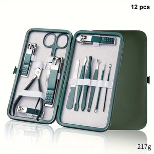 7/10/12/18 pcs Spring Green New Stainless Steel Nail Clippers Set