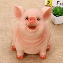 Children Cute Pig Piggy Bank Desktop Resin Piggy Bank Coin Saving Box