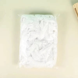 100/300pcs Disposable Plastic Shower Cap Elastic Disposable Shower