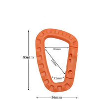 Tactical D-Ring Grimlock Carabiner Clip MOLLE Webbing Attachment Fast Latch System For Military Vest/Backpacks/Pouch/Bag/Belt