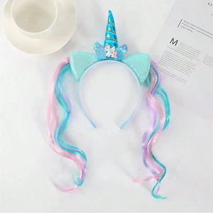 Unicorn Birthday Girl Headband Baby Shower Party Cute Kids Hair Hoop