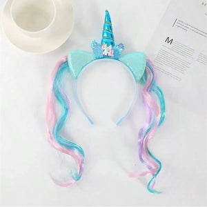 Unicorn Birthday Girl Headband Baby Shower Party Cute Kids Hair Hoop