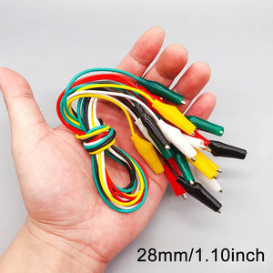 10pcs 50cm Clip Number 28/35/45mm Alligator Clips with Wires, Jumper