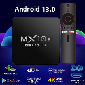 android tv box decoder 2024 4k android 13 mx10 f1 digital wholesale