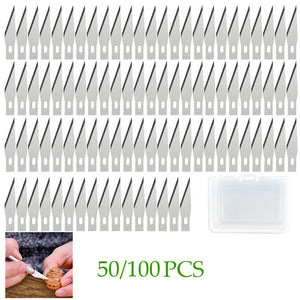 100/50pcs Knife DIY Wood Carving Fruit Food Scalpel Craft Sculpture