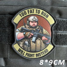 Army Soldier Tactical Patch M4 Rifleman Morale Badge Printing Patches Hook and Loop Old Man Fat Man Military Backpack Sticker