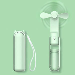 Portable Mini Fan, USB Rechargeable, 3-speed Adjustable, Foldable