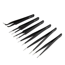 6-Piece ESD Anti-Static Tweezers Set, Precision Stainless Steel Tools