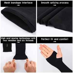 1 Pair Summer Finger Sleeve Ice Cool Wearing High Elastic Elbow Spring