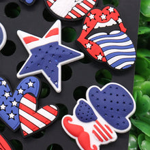 1-19Pcs Rainbow Star Eagle PVC Garden Shoe Charms USA Statue of Liberty Designer Accessories Fit Adult Backpack