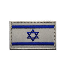Israeli National Flag Reflective Patches Embroideried Military Uniform Armband Tactical Morale Embroidery Badge Israel Patches
