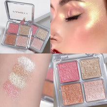 4 Color Face Highlighter Palette Illuminator Palette Natural Glow