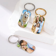 Print Demand Photo Keychain Personalized Custom Gift For Women Men Mother Father Dad Kid Child Family Stainless Steel Key Ring