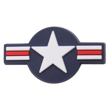 1pcs US Air Force Gun Aim High Take America Back PVC Sandals Shoes Decoration Buckle Clog Charms Accessories Adult Unisex Gift