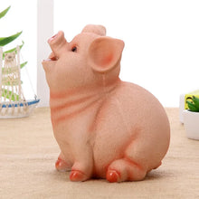 Children Cute Pig Piggy Bank Desktop Resin Piggy Bank Coin Saving Box