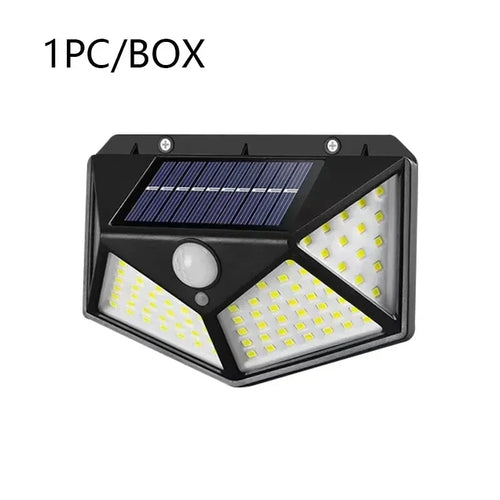 100LED Solar Wall Lamp Outdoor Lampwaterproof Motion Sensor Solar