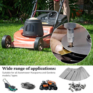 30PCS Lawn Mower Trimmer Blades 35x18x0.75mm Grass Cutter Replacement