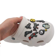 1-8Pcs Cool PVC Shoe Charm Clog Buckle Gun Sniper Rifle Designer Shoe Decoration Fit Adult Party Present