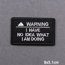 Warning Letters Embroidery Patches For Jeans Good Vibes Iron On patch Thermoadhesive Patches For Clothes Applique Stickes Logo