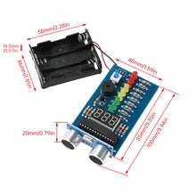 DC 4.5-6V Ultrasonic Distance Measurer Module Soldering Practice Kit With LED Lights DIY Kit Ultrasonic Ranging Alarm