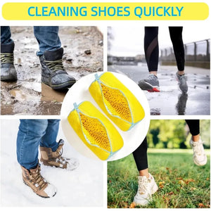1PCS Wash Shoes Bag Padded Net Laundry Shoes Protector Fluffy fibers