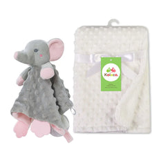 Personalized Newborn Baby Blanket with Name Custom Stroller Sleeping Dolls Animal Security Towel Gift Set for Baby Shower Gifts