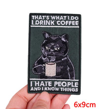Animal Tarot Embroidery Patch Iron On Patches For Clothing Thermoadhesive Patches Cartoon Cat Patches On Clothes Sewing Stickers