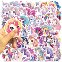 50PCS Fun Cartoon Unicorn Graffiti Stickers Scrapbooking Collage