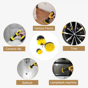 3pcs Power Scrubber Brush Set for Bathroom Drillbrushes Cordless
