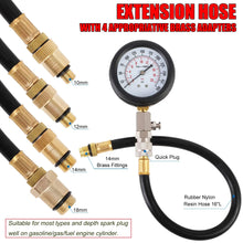 8PCS Professional Petrol Engine Compression Tester Kit 0-300 PSI Fuel