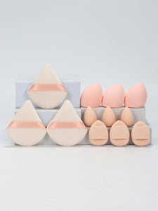 12-Piece All-Purpose Makeup Sponge Set, Made of 3 Loose Powder Puffs,