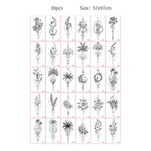 30pcs Temporary Tattoos for Children Unicorn Mermaid Car Fruit Cartoon