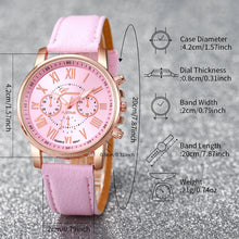 5PCS/Set Fashion Women Watch Rhinestone Heart Jewelry Set Geneva Watch
