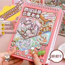 20Pcs 20in1 3D Cartoon Sticker Book | DIY Scenes Creative Gift for