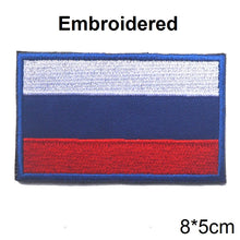 PVC/Embroider Flag Patches UK Spain France Germany US Russia Tactical Hook Badge Rubber Shoulder Emblem Applique