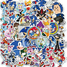 50Pcs/Set Cartoon Sonic Stickers Hedgehog Anime Toys Cartoon Graffiti