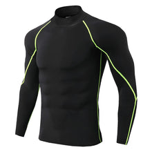 Men Bodybuilding Sport T-shirt Quick Dry Running Shirt Long Sleeve